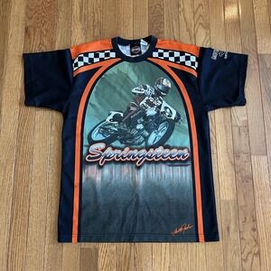 Harley Davidson Mens Size M Short Sleeve Polyester Springsteen Short Sleeve AOP